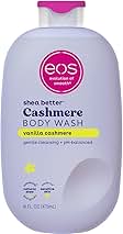eos Body Wash, Vanilla, Moisturizing Creamy Gel Formula with Shea Butter, Glycerin, Vitamin E, pH Balanced, Sensitive Ski...