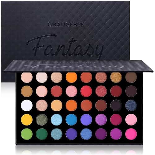 UCANBE Highly Pigmented Eye Makeup Palette, Matte Shimmer Metallic Eyeshadow Pallet Long Lasting Blendable Natural Colors ...