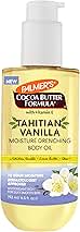 Palmer's Cocoa Butter Formula Body Oil, Moisture Drenching Tahitian Vanilla, 6.5 Oz, 72Hr Hydration with Shea Butter & Vit...