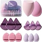 Makeup Sponge Set BS-MALL Triangle Puff 14 Pcs for Liquid, Cream, and Powder, Multi-colored Makeup Sponges and Mini Sponge...