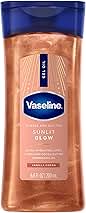 Vaseline Glazed and Glisten Sunlit Glow Body Gel Oil Vanilla Cocoa Shimmering with Ultra-Hydrating Lipids and 100% Pure Co...